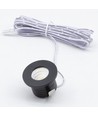 Spot de meuble encastrable 2W Ø3,8cm Focu38 RA92 - 12V DC, Perçage : Ø3,5 cm, Dimensions : Ø3,8 cm, Noir