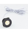Spot de meuble encastrable 2W Ø3,8cm Focu38 RA92 - 12V DC, Perçage : Ø3,5 cm, Dimensions : Ø3,8 cm, Noir