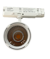 Spot sur rail triphasé 30W dimmable RA90 - Luminosité réglable, blanc, avec grille nid d'abeille