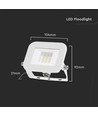 Projecteur LED 10W - Puce LED Samsung, lampe de travail, extérieur