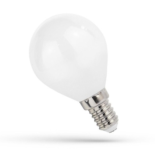 Ampoule LED E14 1W - G45, filament, verre dépoli