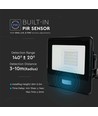 Projecteur LED 20W avec détecteur - SMD, puce LED Samsung, lampe de travail