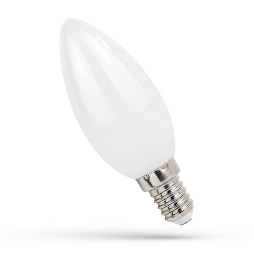 Ampoule LED flamme E14 1W - C35, filament, verre dépoli