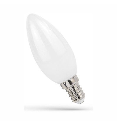 Ampoule LED flamme E14 1W - C35, filament, verre dépoli