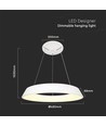 Lustre design LED 48W dimmable - Blanc, lumière douce, blanc chaud