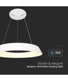 Lustre design LED 48W dimmable - Blanc, lumière douce, blanc chaud