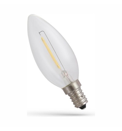 Ampoule LED E14 1W - C35, filament carbone, blanc extra chaud, 1800K