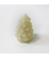 Bougie LED pour sapin de Noël, effet flamme clignotante, blanc - Hauteur 9 cm, Ø6,5 cm, cire véritable