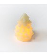 Bougie LED pour sapin de Noël, effet flamme clignotante, blanc - Hauteur 9 cm, Ø6,5 cm, cire véritable