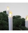 Lot de 10 bougies LED de Noël avec télécommande - Batterie, fonction minuterie, sans fil, support pour sapin de Noël