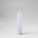 Bougie LED 20cm, effet flamme, blanc - Ø5cm, télécommande, minuterie, véritable cire