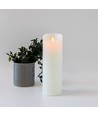 Bougie LED XL 30cm de haut, effet flamme, blanc - Ø10cm, 30cm de haut, fonctionne avec télécommande, minuterie, véritable cire