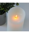 Bougie LED XL 30cm de haut, effet flamme, blanc - Ø10cm, 30cm de haut, fonctionne avec télécommande, minuterie, véritable cire