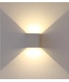 Applique murale LED 12W - IP65 extérieur, gris, carrée, faisceau réglable, source lumineuse incluse