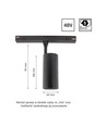Spot sur rail LED SMART 10W - 950lm, 3000K, bord blanc
