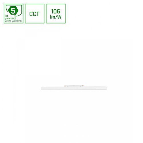 Spot sur rail 60cm 17W SYSTEM SHIFT CCT pour 48V - 1800lm, RA90, IP20, blanc, 48V DC