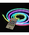 Kit complet Neon Flex RGBIC 2,5m - USB, App Bluetooth, télécommande, incl. montage, 7x15 neonflex