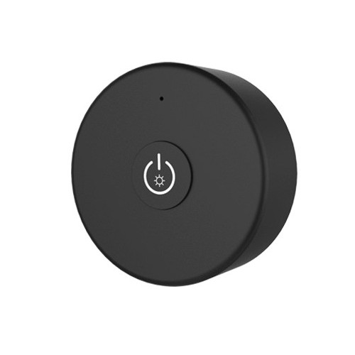 Télécommande mini ronde noire LEDlife rWave - 1 zone, avec support magnétique