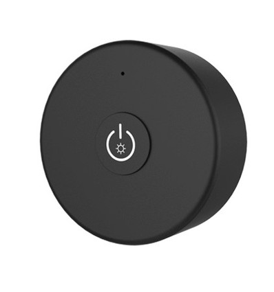 Télécommande mini ronde noire LEDlife rWave - 1 zone, avec support magnétique
