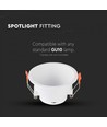 Downlight MR16/GU10 anti-éblouissement - Sans source lumineuse, blanc, Découpe : Ø8,3 cm, Dimensions : Ø9,3 cm