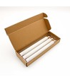 Pack de 3 bougies LED blanches, effet flamme - Ø2,2cm, Hauteur : 24,5cm, bougies de table, avec télécommande, minuterie, pile