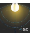 Ampoule LED sphérique E27 4W dimmable 3 niveaux - G45, filament, verre clair