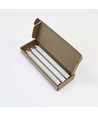 Pack de 3 bougies LED blanches, effet flamme - Ø2,2cm, Hauteur : 24,5cm, cierges, avec télécommande, minuterie