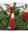 Lot de 10 bougies LED de Noël avec télécommande - Batterie, fonction minuterie, sans fil, support pour sapin de Noël
