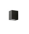 Applique murale 3W - IP65, noir, carrée, intérieur / extérieur, source lumineuse incluse