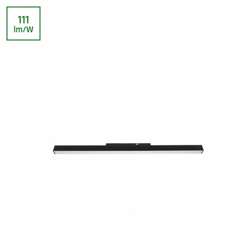20W SYSTEM SHIFT BASIC LINE spot sur rail, 48V - 2220lm, 60cm, 2700K, IP20, noir, angle d'éclairage 100 degrés