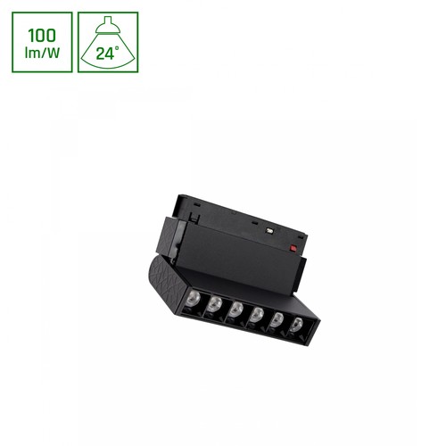 6W SHIFT BASIC GRID XS spot sur rail, 48V - 4000K, 24 degrés, UGR19, 360lm, IP20