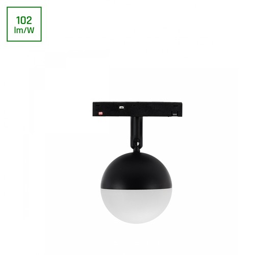 10W SYSTEM SHIFT BASIC GLOBE spot sur rail magnétique - 48V, 130lm/W, 2700K, Ø9cm, pour système Shift