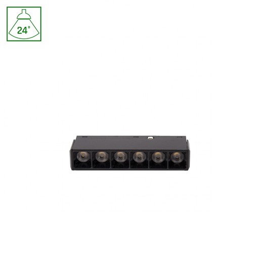 SHIFT Basic - Luminaire linéaire à grille XS, 110 mm, 6W, 2700K, Noir