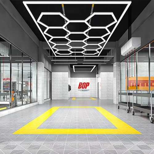 Kit complet LED Hexagone 591W RA95 14 sections + cadre - Connexion électrique incluse