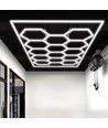 Kit complet LED Hexagone 591W RA95 14 sections + cadre - Connexion électrique incluse