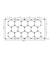 Kit complet LED Hexagone 591W RA95 14 sections + cadre - Connexion électrique incluse
