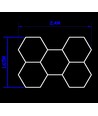 Kit complet LED Hexagone 168W RA95 5 sections - Connexion électrique incluse