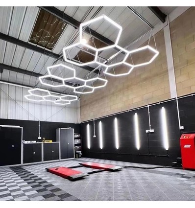 Kit complet LED Hexagone 168W RA95 5 sections - Connexion électrique incluse