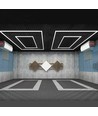 Grille lumineuse LED 288W RA95 2 cadres kit complet Hexagon - Connexion électrique incluse