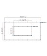 Grille lumineuse LED 288W RA95 2 cadres kit complet Hexagon - Connexion électrique incluse