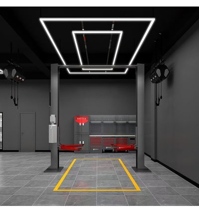 Grille lumineuse LED 288W RA95 2 cadres kit complet Hexagon - Connexion électrique incluse