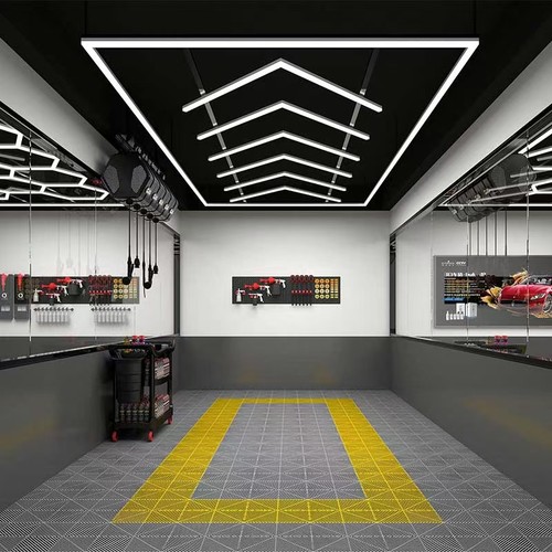 Grille lumineuse LED 384W RA95 + cadre kit complet (Hexagon) - Connexion électrique incluse