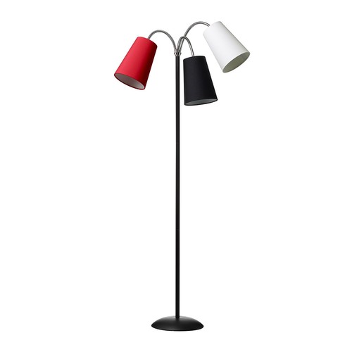 Lampadaire Salsa E14 en Noir, Rouge, Blanc - Nielsen Light