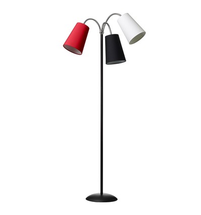 Lampadaire Salsa E14 en Noir, Rouge, Blanc - Nielsen Light