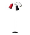 Lampadaire Salsa E14 en Noir, Rouge, Blanc - Nielsen Light