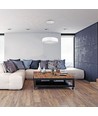 Lustre LED 20W dimmable - Blanc, lumière douce, blanc chaud