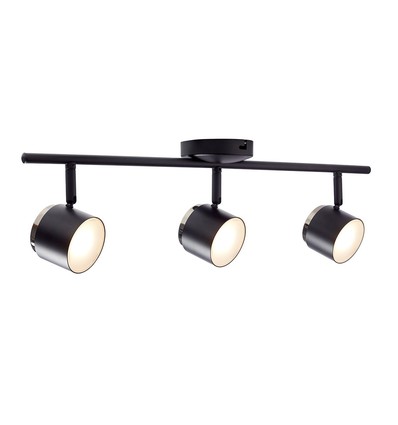 Lampe murale LED 3 spots TEATER 13,5W, 230V en noir - Nielsen Light
