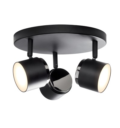 TEATER Applique murale LED 3 spots 13W 230V en noir - Nielsen Light