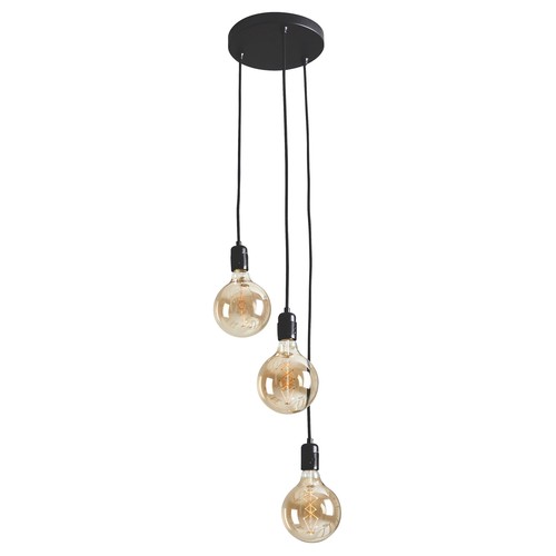 Suspension K9 en Groupe 3xE27 Ø22 Noir - Nielsen Light