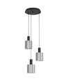 Suspension K9 en Groupe 3xE27 Ø22 Noir - Nielsen Light